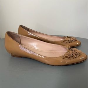 Loeffler Randall Nude Patent Leather Flats | Size 7.5